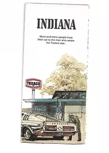 Indiana Highway Map 1972, Texaco, Rand McNally - Imagen 1 de 5