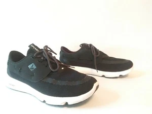 Sperry Women's Size 9.5 '7 Seas' Low Top Sneakers Black  STS98966 Deck Boat Shoe - Picture 1 of 7