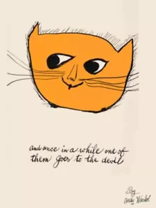 Andy Warhol - Devil Cat, 1950, 40 x 30 cm - Bild 1 von 1