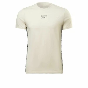 Maglia a Maniche Corte Uomo Reebok Identity Tape Beige - Foto 1 di 7