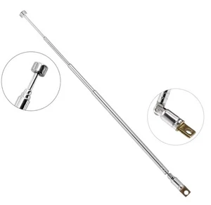 ✅Teleskop FM UKW DAB🗼Radio TV Antenne 4-Segment Teleskopantenne 360° Ersatz Neu - Bild 1 von 4