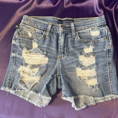 Pantalones cortos de mezclilla Rock & Republic para mujer talla 2 corte desgastado dobladillo deshilachado Foto 1 de 2
