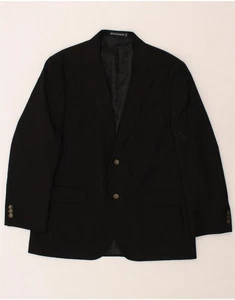 DOCKERS Mens 2 Button Blazer Jacket UK 42 XL Black Polyester RX01 - Picture 1 of 3