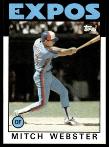 1986 Topps Mitch Webster Rookie Montreal Expos #629 - Picture 1 of 2