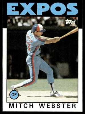 1986 Topps Mitch Webster Rookie Montreal Expos #629 - Image 1 of 2