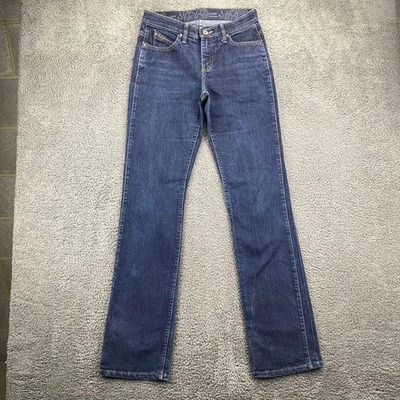 Wrangler Q-Baby Jeans Womens Dark Wash Bootcut Denim No Gap Waistband - Image 1 of 4
