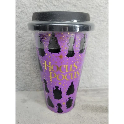 Taza de viaje Hocus Pocus 14 oz oro púrpura Disney Spirit Halloween Foto 1 de 4