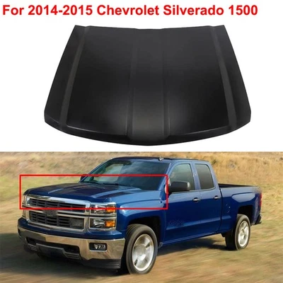 Primed Steel Front Hood Panel For 2014-2015 Chevy Chevrolet Silverado 1500 Foto 1 de 4