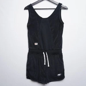 Nike Heritage Terry Cloth Romper Black Girls Size Large - Picture 1 of 6