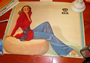ORIGINAL ROLF ARMSTRONG PINUP Lithograph PRINT TELEPHONE 1930'S, 29 x 26.5 inch - Picture 1 of 8
