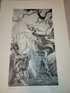 Vintage 1988 Charles Vess Pan & Hekate Signed Print 147/150 VHTF - Picture 1 of 5