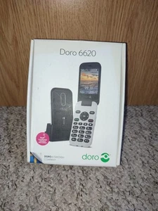 Doro Phone Easy 6620 DFC-0260 Black Mobile Phone Flip Fold Boxed For Seniors - Picture 1 of 6