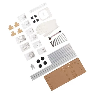 (Silver)Computer Case Aluminum Bracket 16.6x9.8in ATX Motherboard Colored Open - Zdjęcie 1 z 12