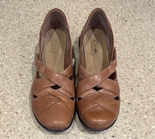 Mocassini comodi Clarks Bendables Sixty Sonoma in pelle marrone taglia 7 5 M