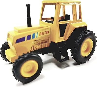 Cosechadora diecast Showcast Farm Yellow Tractor 4" vehículo de paseo escala 1/38 O Foto 1 de 4