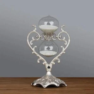 Hourglass Metal 30-60 Minute Vintage Medium Multicolor Decor Novelty Free Stand - Picture 1 of 29