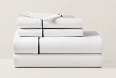 $200 NUEVO CON ETIQUETAS RALPH LAUREN HOME KING SÁBANA PLANA ORGÁNICA PALMER PERCAL LOFT GRIS Foto 1 de 4