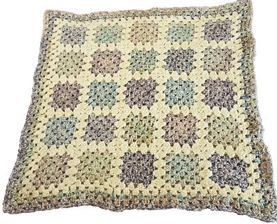 Baby Blanket Floral Granny Square Crochet Afghan Baby Lap Hand Crochet 128x124cm - image 1 of 4
