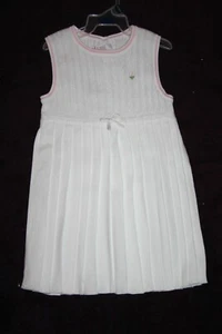 Abito tennis Gymboree TIP TOE TULIPS bianco con gonna plissettata nuovo con etichette 6-12 mo 18-24 mo - Foto 1 di 3