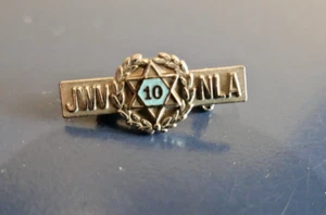 JWV Veteranos de Guerra Judíos NLA Damas Nacionales Auxiliar 10 Años de Servicio PIn - Imagen 1 de 3