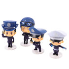  4 Pcs Police Flower Ornament Cars Cupcake Toppers Interior Decoration