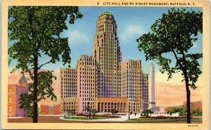 City Hall and McKinley Monument, Buffalo, New York Postcard - Picture 1 of 2