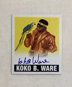 KOKO B WARE 2014 HOJA FIRMADA TARJETA DE AUTÓGRAFO AUTOMÁTICA 21/99 - Imagen 1 de 2