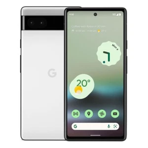 GOOGLE PIXEL 6A 5G 128GB 6.1" SCREEN CHALK WHITE ANDROID TENSOR MOBILE PHONE - Picture 1 of 6