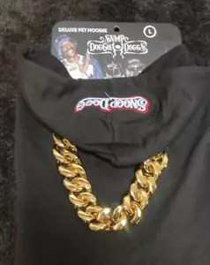 Snoop Doggie Doggs Deluxe Pet Hoodie - Off The Chain - Size Large - Picture 1 of 9