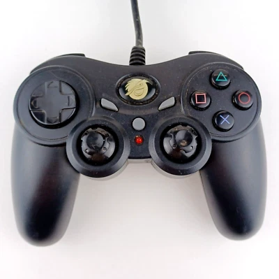 Pelican Black PL-6688 PlayStation 2 PS2 Controller Missing Thumb Covers - Image 1 of 4