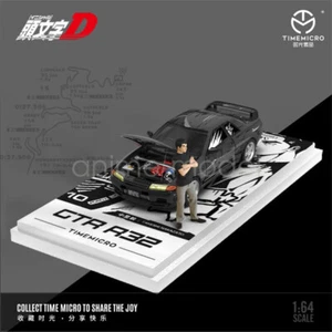Time Micro 1:64 For GTR R32 Initial D Black Diecast Model Car - Picture 1 of 9
