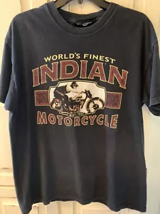 Vintage Indian Motorcycle Bikers T Shirt Sz S to M “World’s Finest” Vermont - Picture 1 of 7