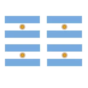 Set of 4 x Argentina Flag Temporary Tattoo Waterproof Argentinian Team Support - Picture 1 of 2
