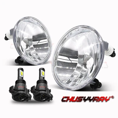 For Chevrolet Tahoe 2007-2015 Clear Lens Pair Bumper Fog Light Replacement Lamps - Image 1 of 4