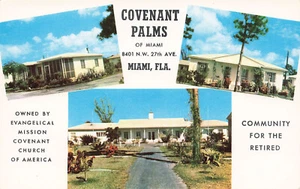 MIAMI FL COVENANT CHURCH COVENANT PALMS RETIREMENT HOME POSTCARD c1950s 092324 T - Picture 1 of 2