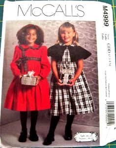Vestidos con capellán forrados para niñas McCalls 4999 para niños talla 2 3 4 5 - Imagen 1 de 3