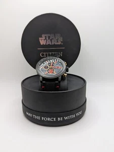 Reloj Pulsera Citizen Star Wars Hombre Negro Acero Inoxidable Redondo Cronógrafo - Imagen 1 de 12