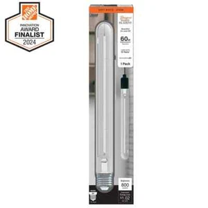 60W Equivalent T10XL Dimmable Thin White Filament - E26 Vintage LED Light Bulb - Picture 1 of 1