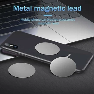 Metal Plate Self Adhesive Sticker Replacement For Magnetic Phone Car Mount Lot - Picture 1 of 4