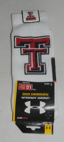 Texas Tech University TTU Red Raiders Under Armour Performance Socks Size LARGE Cover