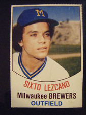 SIXTO LEZCANO 1977 Hostess BREWERS baseball card 12 PUERTO RICO CARDINALS PADRES