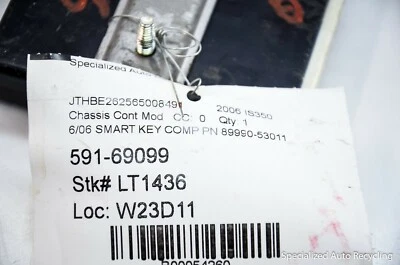 Módulo de bloqueo antirrobo llave inteligente Lexus IS250 IS350 2006-2008 89990-53011 Foto 1 de 4