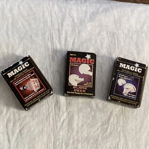 Magic Playing Cards Trick,Marked Decks Lot Of(3) Novelty Trick Decks - Picture 1 of 2