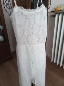 Vintage Brautkleid/Strandhochzeit, feiner Spitze, Weiß, Chiffonstoff, Größe 2XL - Bild 1 von 16