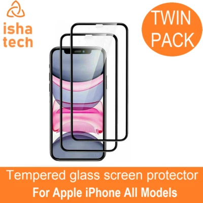 3D Edge Tempered Glass SCREEN PROTECTOR iPhone 17 16 15 14 13 12 11 PRO MAX XR 8 - Image 1 of 4