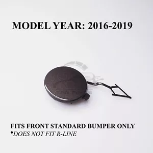 Tapa cubierta de gancho delantero para remolque para VW Tiguan 2016-2019 negro roble marrón LB8R - Imagen 1 de 6