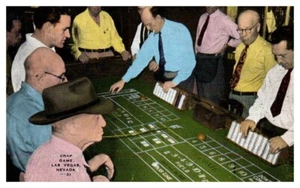 JUEGO DE MIERDA Las Vegas, NV c1943 juegos de azar - Postal - Imagen 1 de 2