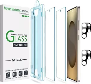 2+2 Pack OneTouch Tempered Glass Screen Protector Guard for Samsung Galaxy S25 - Picture 1 of 6