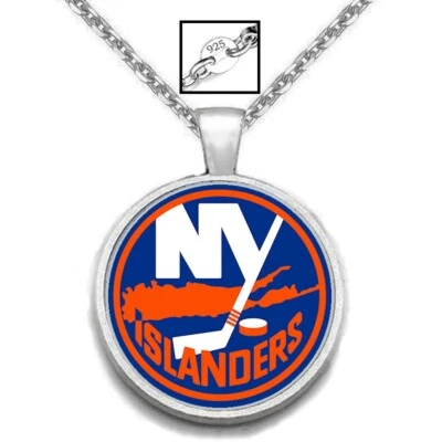 New York Islanders Mens Womens Sterling Chain Pendant Necklace Hockey Gift A1 - Image 1 of 4