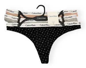 Calvin Klein Women's Seamless Cotton 3-Pack Thong Multicolor QP159Y-284 Size L
